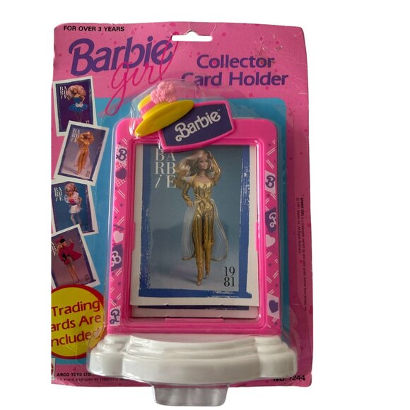 MATTEL Barbie 1991 Collectible Card Holder w/ Cards NEW NIP - Picture 4 of 6